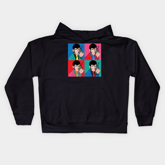 Pop Art Heist Kids Hoodie by LAMBZILLA